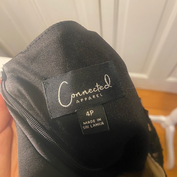 Connected Apparel Black and Cream Lace Dress Y2K - Picture 3 of 9